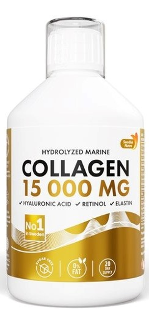 Kolagen rybi w płynie Swedish Nutra Marine + Witamina C 15000 mg 500 ml (7350122362993) - obraz 1