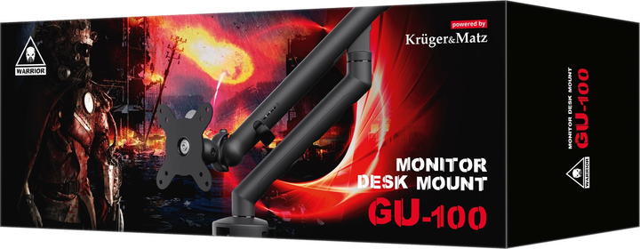 Uchwyt biurkowy Kruger&Matz Warrior GU-100 17-35" Black (KM0772) - obraz 5