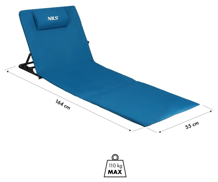 Mata plażowa Abisal Nils Camp z regulowanym oparciem NC3015 (5908261682377) - obraz 6
