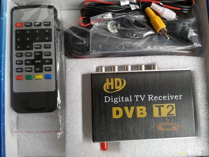 Цифрова телевізійна приставка t2 digital автомобільний медіаплеєр ресивер для перегляду каналів - зображення 5