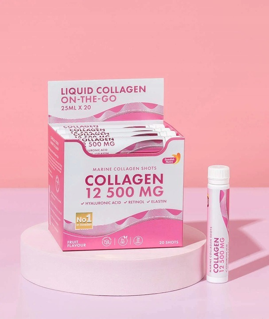 Морський колаген Swedish Nutra Marine Collagen 12 500 мг (25 мл x 20 шотів) (7350122363068) - зображення 2