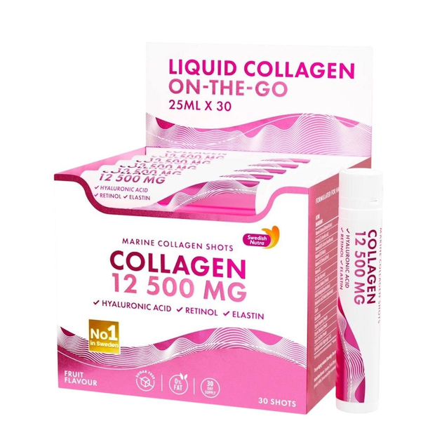 Морський колаген Swedish Nutra Marine Collagen 12 500 мг (25 мл x 30 шотів) (7350122363075) - зображення 1