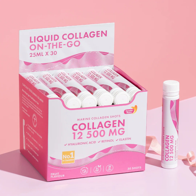 Морський колаген Swedish Nutra Marine Collagen 12 500 мг (25 мл x 30 шотів) (7350122363075) - зображення 2
