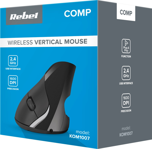 Mysz Rebel WM500 Wireless Black (5901890066945) - obraz 10