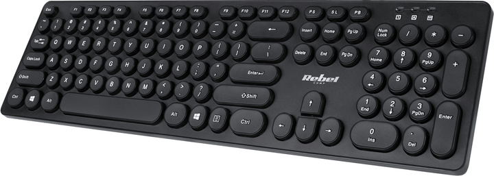 Klawiatura bezprzewodowa Rebel WK100 Wireless Black (5901890118170) - obraz 2
