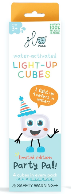 Kostki sensoryczne świecące w wodzie Glo Pals Light Up Cubes Party Pal Wielokolorowe (0850016823243) - obraz 2