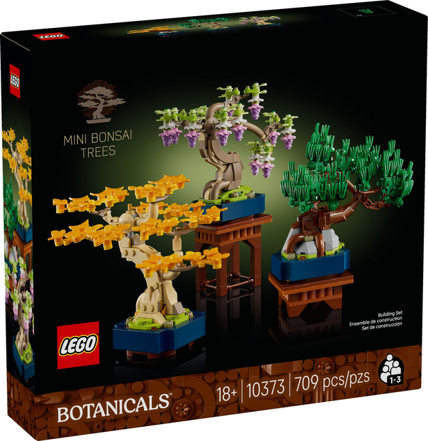 Zestaw klocków LEGO Botanicals Małe drzewka Bonsai 709 elementów (10373) - obraz 1