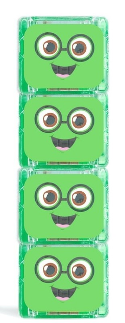 Kostki sensoryczne świecące w wodzie Glo Pals Light Up Cubes Pippa Zielone (0850016823144) - obraz 2