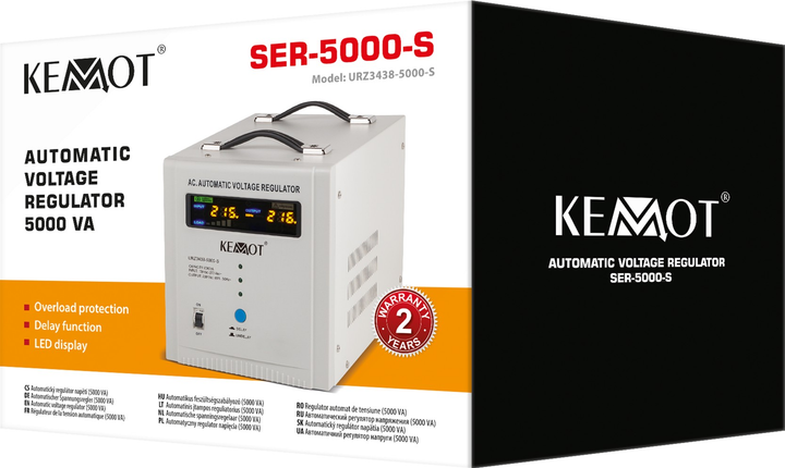 Стабілізатор напруги Kemot SER-5000-S 5000VA 8% (5901890115889) - зображення 5