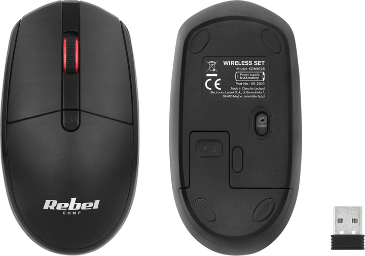 Zestaw bezprzewodowy Rebel WS400 Wireless Black (5901890118149) - obraz 6