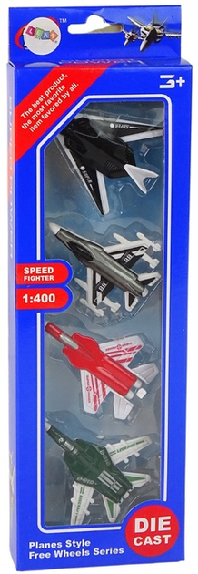 Zestaw samolotów LEAN Toys Odrzutowce 1:400 4 szt 13284 (5905323214866) - obraz 1