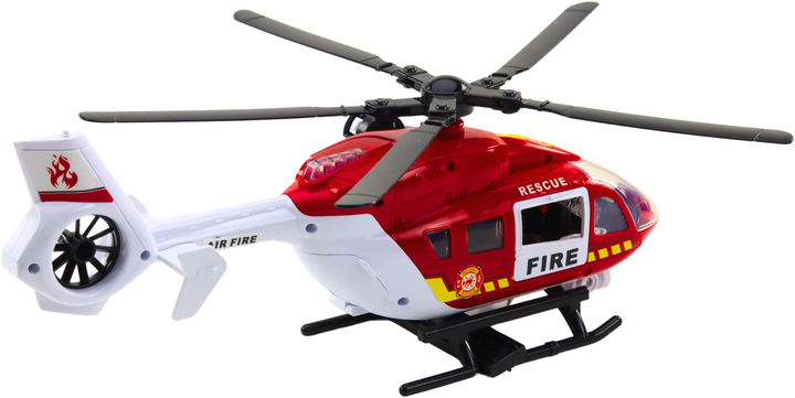 Іграшка LEAN Toys Пожежний вертоліт з гаком і носилками а також зі світлом і звуками 1:14 21463 (5905991038597) - зображення 3