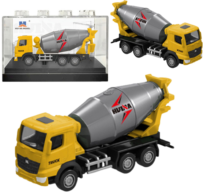 Zabawka Huina Betoniarka metalowa model kolekcjonerski 1:80 Żółta 22735 (5905991050841) - obraz 2
