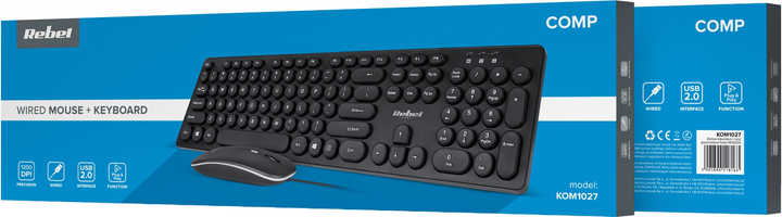 Комплект дротовий Rebel WDS200 USB Black (5901890118163) - зображення 10