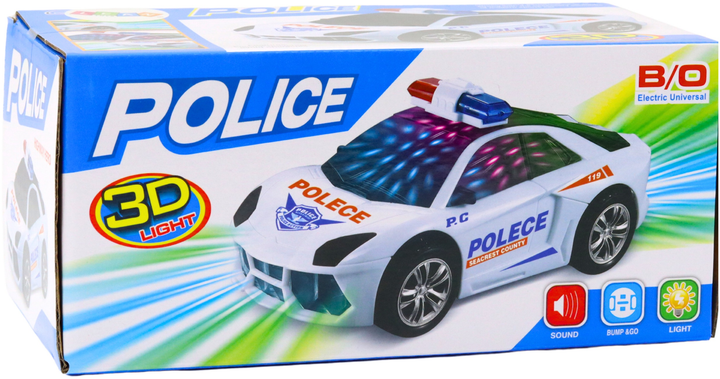Zabawka LEAN Toys Auto policyjne radiowóz interaktywny ze światłami i dźwiękami 24772 (5905991058229) - obraz 1