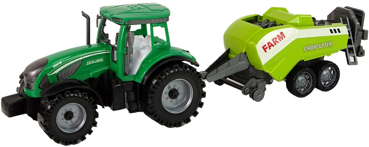 Zabawka LEAN Toys Ciągnik rolniczy z siewnikiem z napędem frykcyjnym Zielony 14835 (5905515353007) - obraz 3