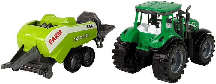 Zabawka LEAN Toys Ciągnik rolniczy z siewnikiem z napędem frykcyjnym Zielony 14835 (5905515353007) - obraz 6