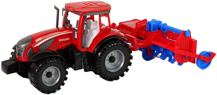 Zabawka LEAN Toys Ciągnik z pługiem z napędem frykcyjnym Czerwony 14844 (5905515353090) - obraz 3