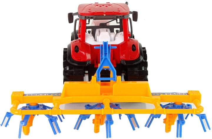 Zabawka LEAN Toys Ciągnik ze zgrabiarką z napędem frykcyjnym Czerwony 14837 (5905515353021) - obraz 5