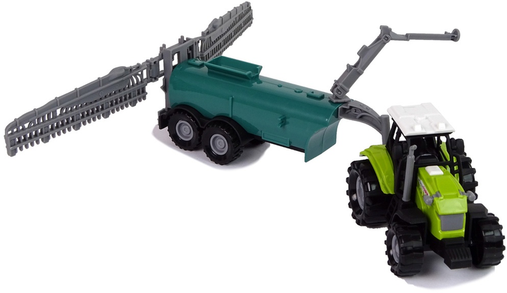 Zabawka LEAN Toys Farma Traktor rolniczy z opryskiwaczem z dźwiękiem Zielony 11108 (5905214974084) - obraz 5