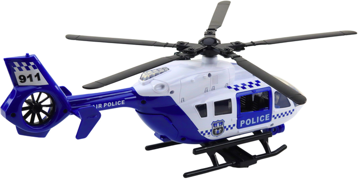 Zabawka LEAN Toys Helikopter policyjny z hakiem noszami światłami i dźwiękami 1:12 21464 (5905991038603) - obraz 3