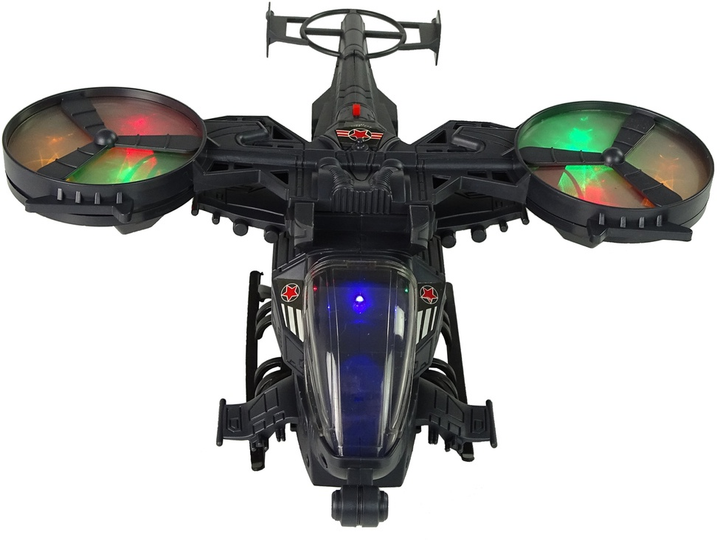 Zabawka LEAN Toys Helikopter wojskowy z ogromnymi skrzydłami i obracający się oraz ze światłami i dźwiękiem 10039 (5904204758963) - obraz 6