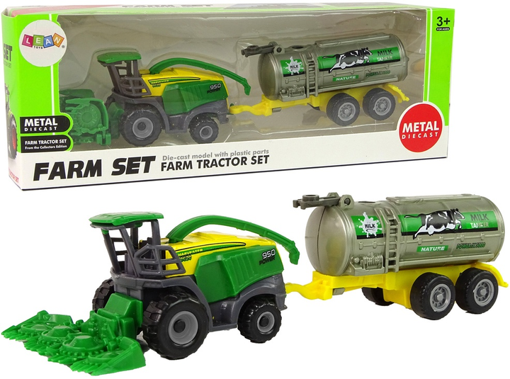 Zabawka LEAN Toys Pojazd plastikowy rolniczy Zielono-żółty 14824 (5905515352888) - obraz 2