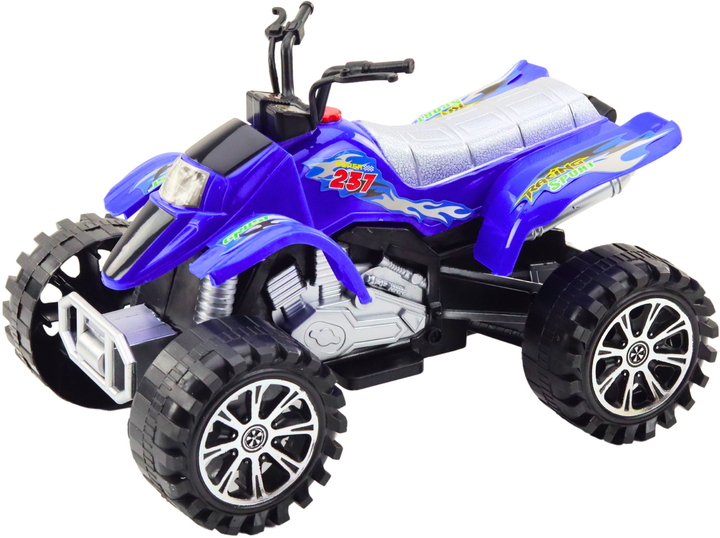 Іграшка LEAN Toys Позашляховий квадроцикл з приводом і протекторами коліс Синій 24775 (5905991058250) - зображення 4