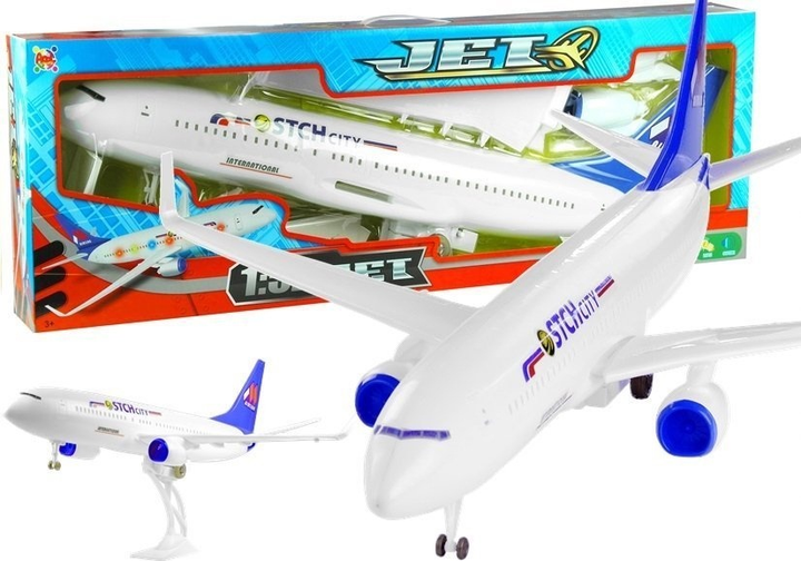 Zabawka LEAN Toys Samolot pasażerski ze światłami i dźwiękami 3437 (5905991032069) - obraz 2