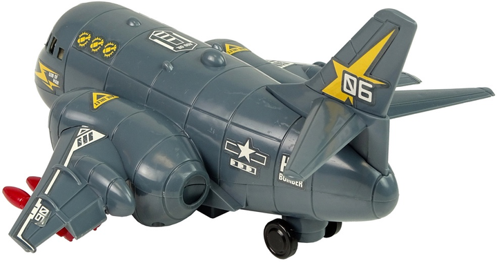 Zabawka LEAN Toys Samolot transportowy bombowiec ze światłami i dźwiękiem 10041 (5904204758987) - obraz 4