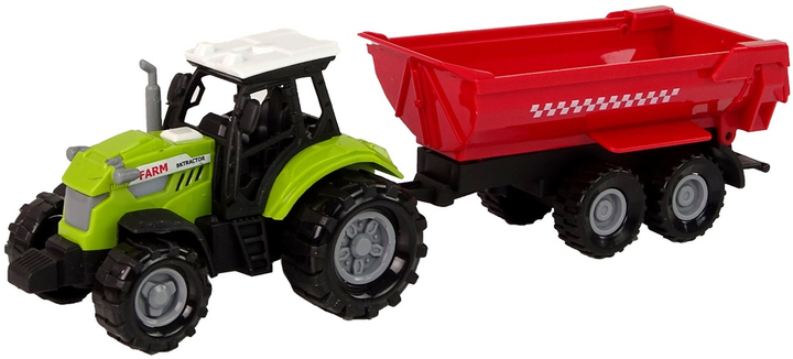 Zabawka LEAN Toys Traktor z przyczepką i z dźwiękiem Zielony 11109 (5905515354035) - obraz 3