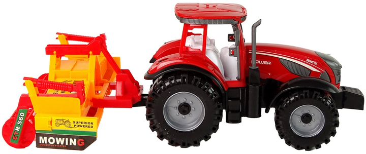 Zabawka LEAN Toys Traktor z kultywatorem z napędem frykcyjnym Czerwony 14841 (5905515353069) - obraz 7