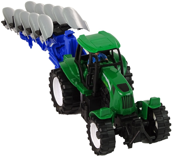 Zabawka LEAN Toys Traktor z pługiem farma Zielony 14850 (5905515353151) - obraz 4