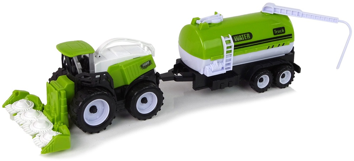 Zestaw pojazdów farmerskich LEAN Toys Traktor + Kombajn + Cysterna + Naczepa 12127 (5904665998687) - obraz 3