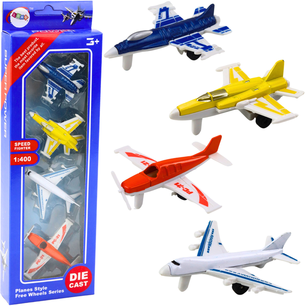 Zestaw samolotów LEAN Toys Odrzutowce 1:400 4 szt 13285 (5905323214873) - obraz 2
