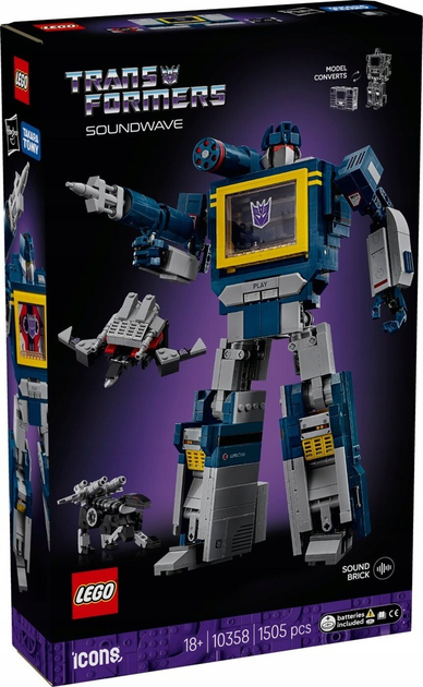 Zestaw klocków LEGO Icons Transformers: Soundwave 1505 elementów (10358) - obraz 1