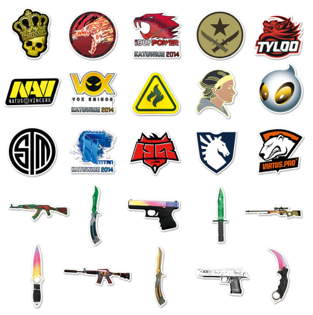 Наклейки многоразовые водоотталкивающие стикеры CSGO / кс го -52 шт Counter Strike стикербомбингдля телефона, ноутбука, планшета, скейтборда, самоката, велосипеда. (II) 20384 - Фото 4 Наклейки многоразовые водоотталкивающие стикеры CSGO / кс го -52 шт Counter Strike стикербомбингдля телефона, ноутбука, планшета, скейтборда, самоката, велосипеда. (II) 20384 - изображение 4