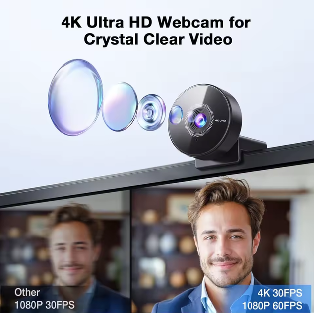Веб-камера EMEET C950, 4K@30FPS со встроенным микрофоном - изображение 3