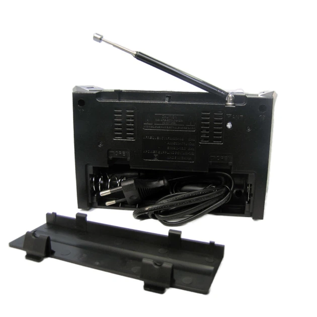 Радіоприймач Golon RX-381 з вбудованим акумулятором, зчитувач MP3-TF/USB, LED ліхтар Black - изображение 5