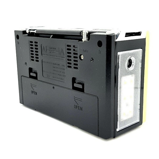 Портативний акумуляторний радіоприймач Golon RX-381 FM, USB, MicroSD Жовтий (RX381) - изображение 2