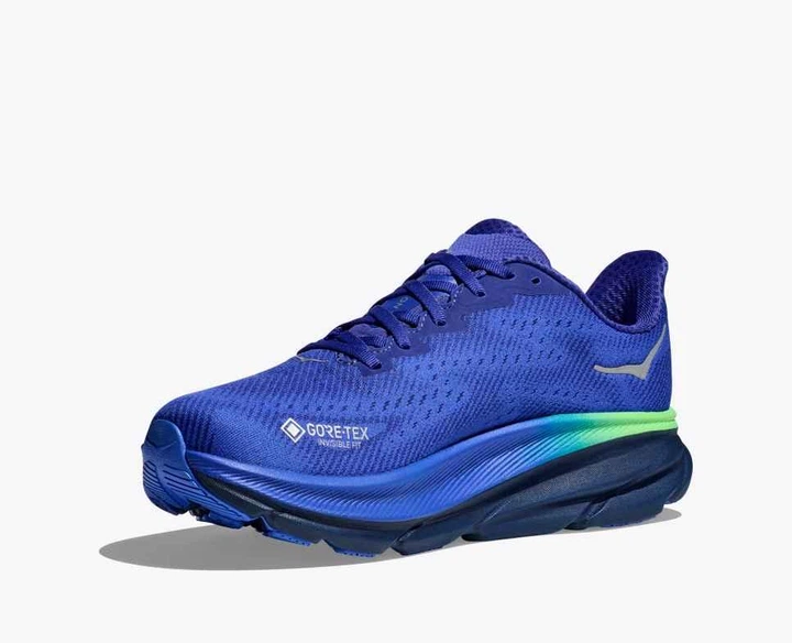 Чоловічі кросівки HOKA ONE ONE CLIFTON 9 GTX 1141470F DBES 41,5 (EU 41 1/3, USA 8 D, 26 см) сині з зеленим - зображення 3