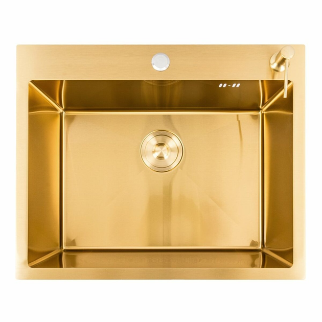 Комплект кухонної мийки Platinum 60*50 PVD ST4314 Gold - зображення 2