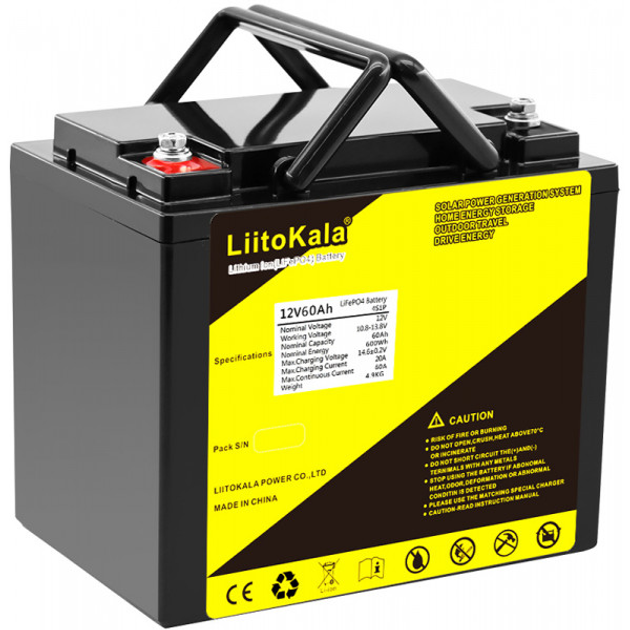 Аккумуляторная батарея LiitoKala 12V 60Ah LiFePO4 60 А/час 12В - изображение 2