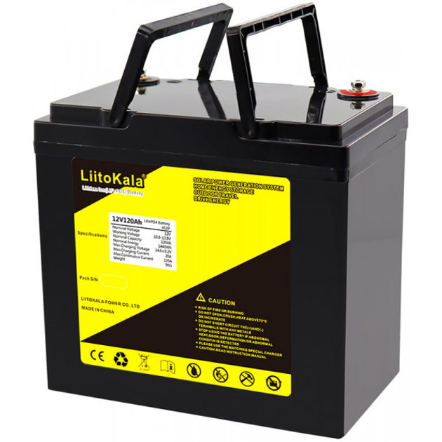 Аккумуляторная батарея LiitoKala 12V120Ah LiFePO4 120 А/час 12В - изображение 1