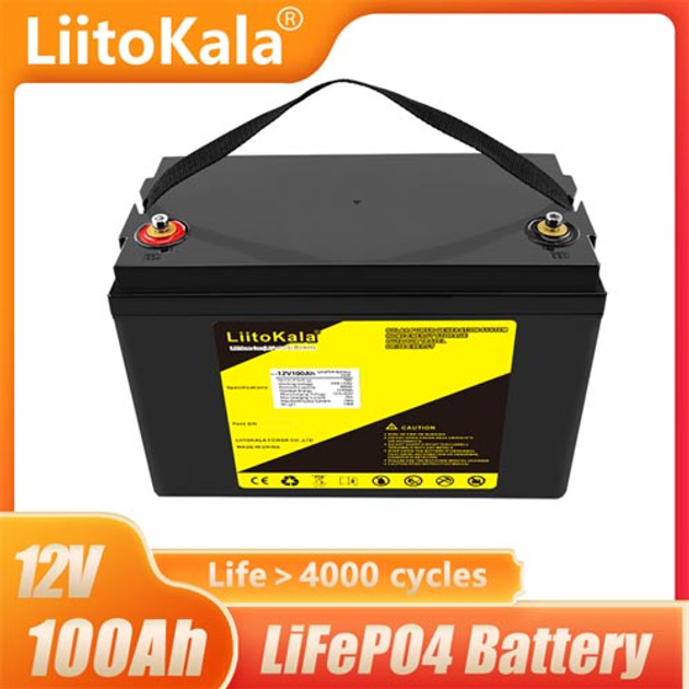 Аккумуляторная батарея LiFePO4 LiitoKala 12V 100Ah 3000-циклов - изображение 2