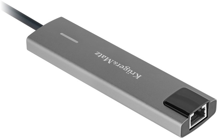 USB-hub Kruger&Matz USB-Type-C - HDMI/2x USB3.0/2x USB-C/RJ45 Grey (5901890040549) - obraz 3