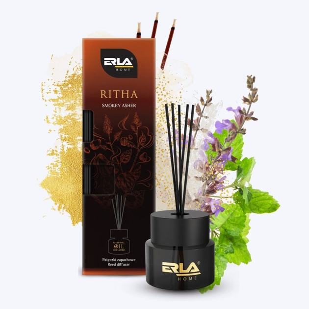 Dyfuzor z pałeczkami zapachowymi Erla Home Ritha SMOKEY ASHER 100 ml (5906534019974) - obraz 4