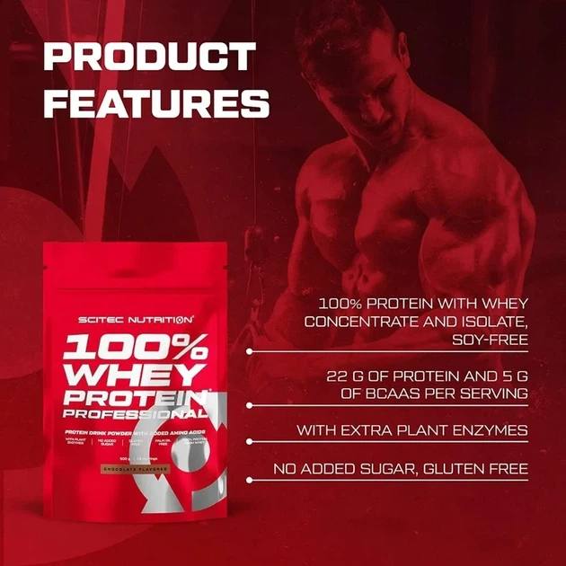 Протеин Scitec Nutrition 100% Whey Protein Professional - 500 g / 16 servings / - Фото 2 Протеин Scitec Nutrition 100% Whey Protein Professional - 500 g / 16 servings / - изображение 2