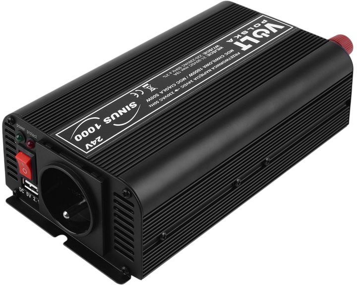 Перетворювач напруги Volt Polska SINUS 500/1000 24/230V 500/1000W (5903293765616) - зображення 2