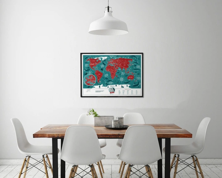 Пластиковая скретч-карта мира Travel Map, Marine - изображение 11